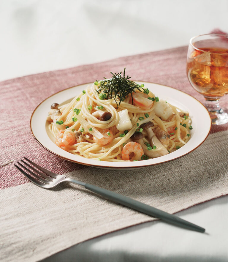 魚介の旨みたっぷり! シーフード和風パスタ