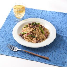 ホタルイカと菜の花の和風スパゲティ