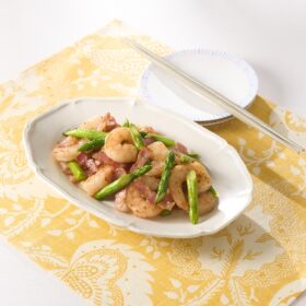エビとアスパラのうま塩炒め