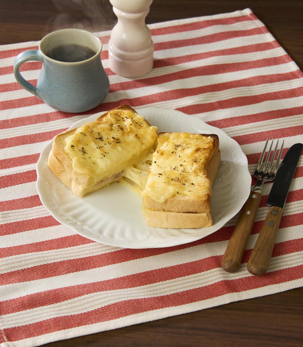 グリュイエールで本場の味！<br> チーズたっぷりクロックムッシュ