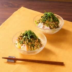 めかぶと納豆のねばねばサラダ