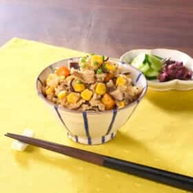 コーンと豚肉の炊き込みごはん
