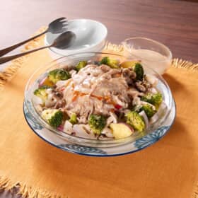 豚肉と根菜の蒸しサラダ