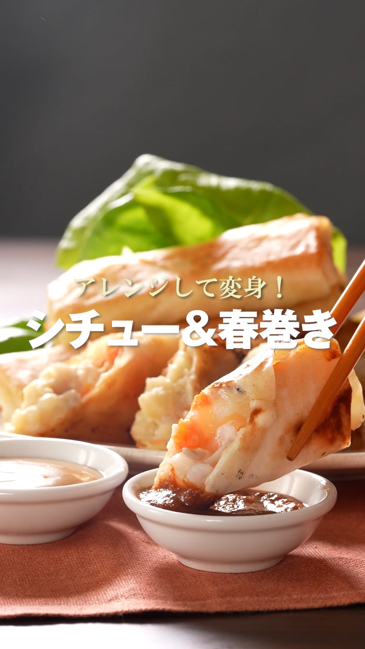 アレンジして変身！シチュー＆春巻き